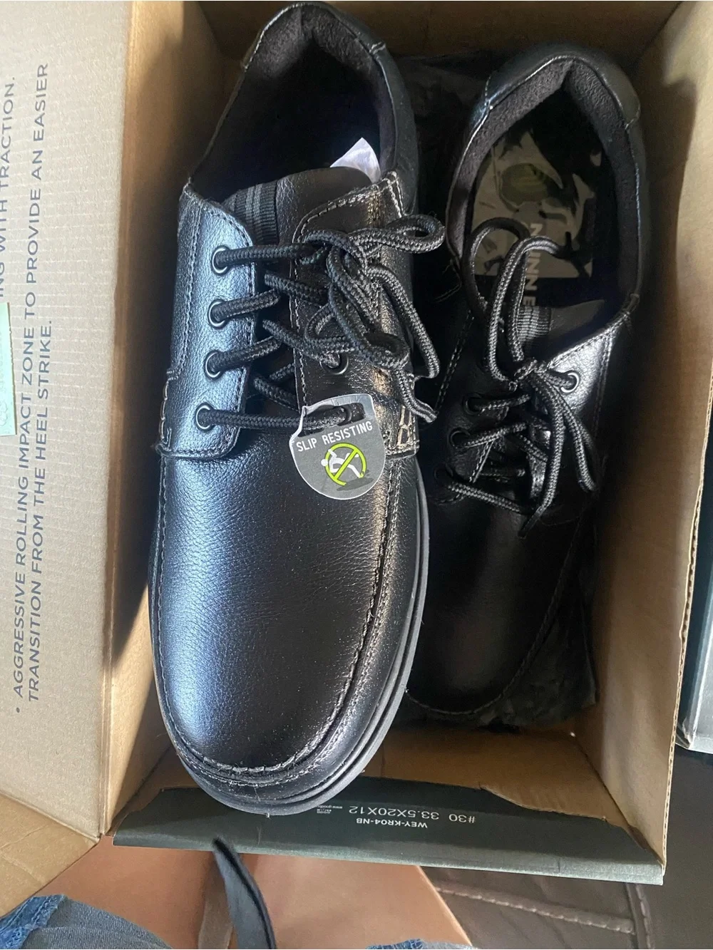 Nunn Bush Black Leather Lace-Up Oxfords